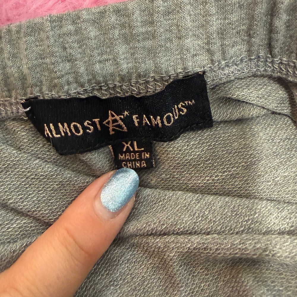 Almost Famous Romper Womens XL Gray Good Strapless Dolphin Trim Jumpsuit - Picture 4 of 7